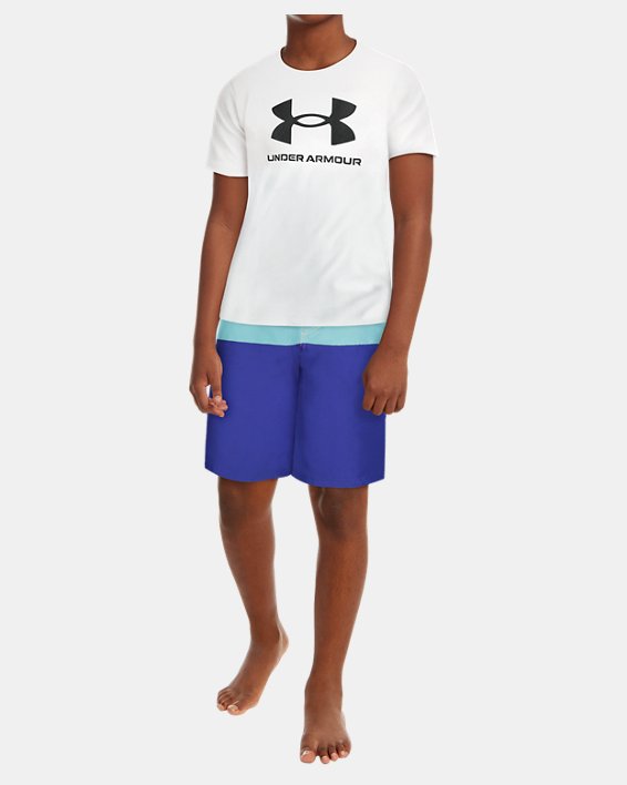 Boys' Pre-School UA TriBlock Volley Shorts, Blue, pdpMainDesktop image number 0